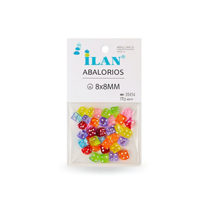 Cuentas Ilan en Forma de Dado de 8x8mm Multicolor para la Creación de Joyería - Product Image 2