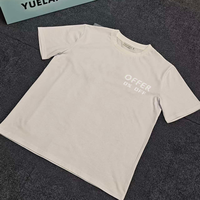 T-shirt personnalisé en coton épais 100 %, coupe ample et courte, impression DTG, manches courtes, t-shirt graphique pour homme