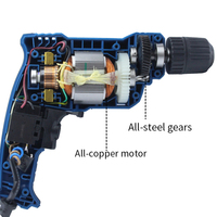 220V 600W Mini perceuse électrique à vitesse Variable perceuse à main filaire professionnelle pour l'application de bricolage en bois et en acier