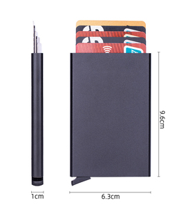 Portefeuille fin personnalisé en aluminium de haute qualité Porte-cartes en métal Porte-cartes Pop Card Wallet - Product Image 3