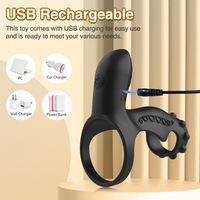 Großhandel Masturbator Erotikprodukte Sexspielzeug Lustvolle Paar-Stimulation Klitorale Stimulation Leidenschaft Penisring Vibrator für Männer