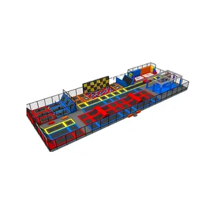 Hoge Kwaliteit Indoor Gymnastiek Trampoline Park Ninja Krijger Springbed Big Bounce Kids Indoor Trampoline Apparatuur