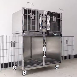 กรงสัตวแพทย์สเตนเลสแบบเข้มข้นกรงทางคลินิกสำหรับสัตว์เลี้ยง304แบบปรับแต่งได้ - Product Image 3