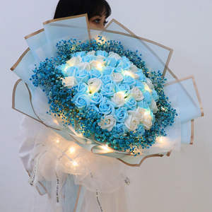 99 ramo <span class=keywords><strong>de</strong></span> flores <span class=keywords><strong>de</strong></span> jabón Rosa <span class=keywords><strong>claveles</strong></span> regalo del Día <span class=keywords><strong>DE</strong></span> LA MADRE 520 1314 ramo <span class=keywords><strong>de</strong></span> San Valentín artificial hecho a mano - Product Image 5