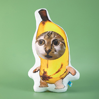 Bantal Boneka Hewan Peliharaan Kucing Anjing Isi Kapas PP, Cetak Dua Sisi, Bantal Sandaran yang Dapat Dipeluk, Hadiah untuk Remaja