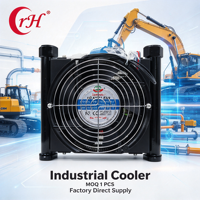 Radiateur d'huile hydraulique refroidi par le vent pour cimenterie, à ailettes ondulées, 30 rangées, 500L, de remplacement, conçu avec précision, fiable