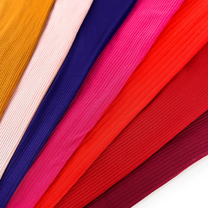 Tùy Chỉnh Dệt Kim RIB Vải 100% Polyester Spandex <span class=keywords><strong>Stretch</strong></span> Vải 4X2 8X5 5X3 Đối Với Phụ Nữ May Mặc 95% Poly 5% Span - Product Image 2