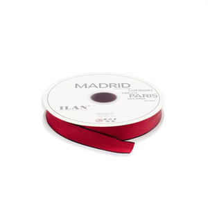 ILAN Cinta de Tela Roja de 2.5cm x 64m para Manualidades y Decoración (Madrid, París, Londres, Tokio, Milán) - Product Image 1