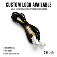 Kabel Konektor Harness Daya Custom MX4.2mm 2Pin Male to Female dengan Selubung Nilon untuk Peralatan Catu Daya
