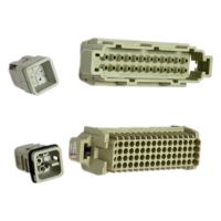 Connecteur robuste HEE à 64 broches, insert en métal usiné CNC, matériel de verrouillage, fiche industrielle pour l'aviation