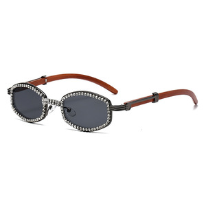 Oval <b>Sunglasses</b> For Women Rhinestone Embellished PC Frame UV400 Protection Type 3 Lenses Retro Style - Product Image 5