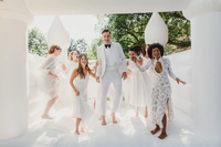 Tente Dôme Bulle Gonflable Transparente Étanche de 3m 4m pour Fêtes en Extérieur