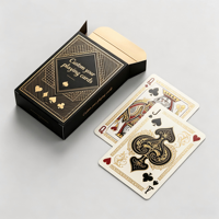 Cartes à jouer personnalisées en papier 350 g/m² avec dorure à chaud |   Jeu de cartes premium dans une boîte pliante pour cadeaux promotionnels familiaux