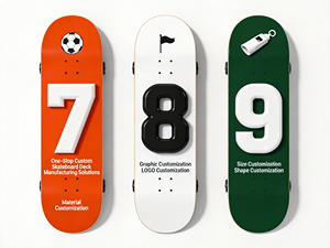 Planche de skateboard portable à double bascule en érable canadien teint, personnalisable, faible MOQ, haute vitesse, pour la zone des supporters de football. - Product Image 3