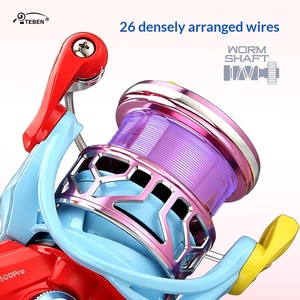 <span class=keywords><strong>TEBEN</strong></span> Linkshändige Spinnrolle mit Doppel-Rocker-Armen, Mangan-Messing-Getriebe, CNC-Präzisionsbearbeitete Spule, 26 Schnurfurchen, Angelrolle - Product Image 4