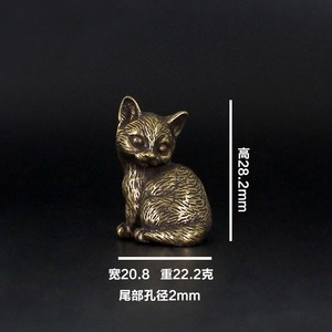 Charmant Koperen Kattenbeeldje, Perfect Voor Huisdecoratie, Geschenken, Herfst Huisdecoratie Verzamelbare Beeldjes - Product Image 6