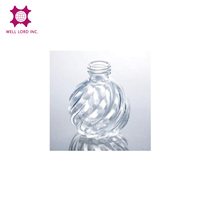 Bouteille diffuseur à roseaux en verre transparent Well Lord Best Seller 100mL/200mL/250mL avec sérigraphie et bouchon à vis, ODM/OEM disponible, TW Home