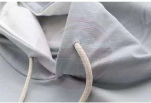 2020 Winter Design Wholesale Stylish Men's Custom Logo Plain Hoodie with Thin String - Product Image 3