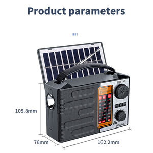 Radio portable pliable personnalisée à trois bandes AM FM SW avec antenne télescopique pour l'extérieur et récepteur audio de diffusion - Product Image 2