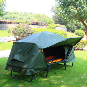 Cama de Camping Portátil para 2 Personas, Plegable, Elevada, con Toldo - Product Image 2