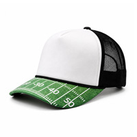Casquettes Trucker Unisexe à 6 Panneaux en Tissu Mesh et Toile, avec Logo Personnalisé et Broderie 3D, Rayées, Style Y2K Hip Hop, pour Cyclisme, Fêtes, Sports, Activités de Plein Air et Plage