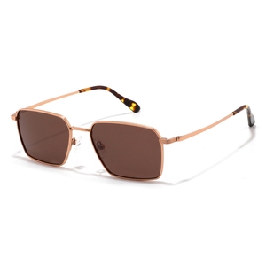 Unisex Rectangle <b>Sunglasses</b> Full Rim Metal Frame Light Weight Green Lens UV400 Protection for Adults - Product Image 4