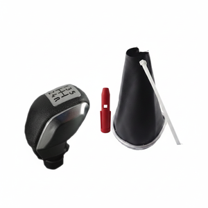 Clio 3 Sport Gear <b>Shift</b> <b>Knob</b> and Gaiter Set 5-Speed Grey Framed Gaiter & <b>Knob</b> (2 Pieces) LONG Feature TR - Product Image 2