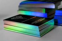 Cartes de visite holographiques personnalisées 700g/m2, dorure des bords, deux côtés en feuille d'or