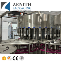 Machine de remplissage d'eau en bouteille en plastique entièrement automatique Zenith / Remplissage + Scellage + Emballage tout-en-un / Haute efficacité 12000BPH