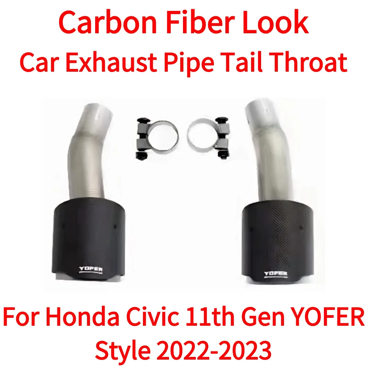 Rear Tip Carbon Look