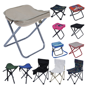 Mini tabouret pliant carré Entai personnalisé, ultraléger, en métal et polyester, portable, moderne, pour jardin, salle à manger, salon, petit meuble pliable - Product Image 1
