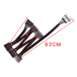 Câble Répartiteur d'Alimentation PC 4 Broches IDE vers Multiples Ports SATA 62CM 18AWG pour Disque Dur SSD Extension d'Alimentation Ordinateur de Bureau - Product Image 6