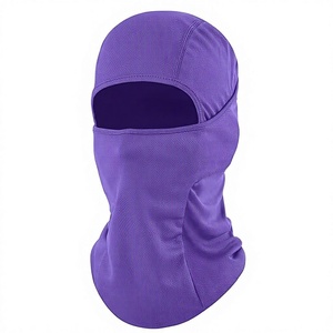 Pasamontañas Unisex Rojo de Spandex/Poliéster con Pelo Sintético y Logotipo Personalizado, Máscara Facial Completa con Estampado por Transferencia Térmica, Ajustable, para Esquí - Product Image 1