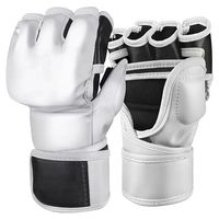 Gants de combat MMA demi-doigts pour adultes Gants de combat avec sac de sable Gants de boxe Muay Thai 1 paire