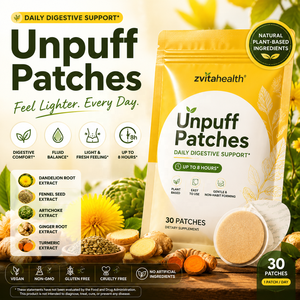 Parches Unpuff <span class=keywords><strong>de</strong></span> Marca Privada OEM para Apoyo Digestivo Diario, Ingredientes Naturales, Veganos y Sin Gluten - Product Image 1