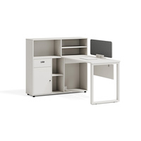Bureau de travail en bois pour quatre personnes, directement de l'usine, mobilier de bureau moderne pour la maison, montage facile, extensible pour plusieurs personnes