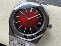 Montre de haute qualité, étanche, 39 mm, mouvement ZF factory 7121, 16202, titane, montre de plongée rouge