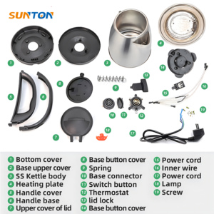 Sunton หม้อต้มน้ำ skd CKD หม้อต้มน้ำสแตนเลสขนาดเล็กแบบเหนี่ยวนำเครื่องใช้ในครัว - Product Image 4