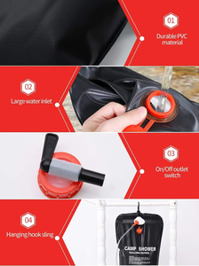 <span class=keywords><strong>Douche</strong></span> <span class=keywords><strong>solaire</strong></span> portable de camping BAOLONG C1028 de haute qualité, kit de sac de bain, abri instantané pop-up - Product Image 3