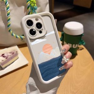 Coque <span class=keywords><strong>de</strong></span> téléphone tendance <span class=keywords><strong>Coucher</strong></span> <span class=keywords><strong>de</strong></span> <span class=keywords><strong>soleil</strong></span> <span class=keywords><strong>sur</strong></span> <span class=keywords><strong>la</strong></span> <span class=keywords><strong>mer</strong></span> pour iPhone 16 15 Pro Max 14 13 12, couleur bonbon, givrée, accessoires mobiles, coque arrière - Product Image 1