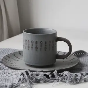 Wholesale High Quality Japanese Style Drinkware Retro Restaurant Tea Cup Set Latte Coffee Mug With Handle