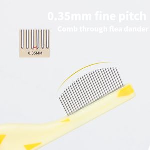 Peine para Mascotas con Cabeza Pequeña y Dientes Densos, para Limpiar la Cara de Gatos, Eliminar Manchas de Lágrimas, Peine para Eliminar Piojos - Product Image 3