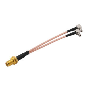 เสาอากาศใช้สายโคแอกเชียลสาย RG316คู่เต้าเสียบสาย TS9โค้งงอเชื่อมต่อกับ SMA หญิงหลุม316สาย RP-SMA อินเตอร์เฟซ - Product Image 4