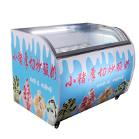 Mini-Eiscreme-Gefriertruhe Eiscreme-Gefriertruhe mit Display Eiscreme-Display-Gefriertruhe Thekenvitrine