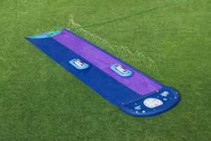 <span class=keywords><strong>Bestway</strong></span> 52642 H2OGO Lunar Launch 2 voies Double toboggan <span class=keywords><strong>aquatique</strong></span> 2 cavaliers <span class=keywords><strong>de</strong></span> surf <span class=keywords><strong>Jeux</strong></span> <span class=keywords><strong>de</strong></span> plein air Tissu <span class=keywords><strong>de</strong></span> ski nautique <span class=keywords><strong>gonflable</strong></span> Double toboggan - Product Image 2