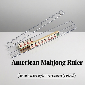 Support <span class=keywords><strong>de</strong></span> Mahjong Transparent en Acrylique Américain <span class=keywords><strong>de</strong></span> 20 Pouces avec Poussoir Magnétique, <span class=keywords><strong>Règle</strong></span> <span class=keywords><strong>de</strong></span> Poussoir <span class=keywords><strong>de</strong></span> Cartes et Aide à l'Organisation des Cartes – <span class=keywords><strong>Jeu</strong></span> <span class=keywords><strong>de</strong></span> Cartes Trois-en-Un - Product Image 1