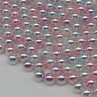 4/5/6/8MM perles de sirène dégradées perles acryliques rondes ABS sans trou pour bricolage bijoux bracelet artisanat sans trou