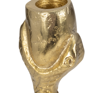 Portacandele a Forma di Serpente in Metallo, Candelabro Decorativo Contemporaneo per Centrotavola, Arredamento Unico per la Casa - Product Image 6