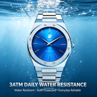 Montre pour homme de haute qualité en acier inoxydable 40 mm avec design 3D OEM, affichage analogique, mouvement Miyota NH35, style charmant, 3 ATM