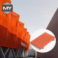 Revêtement mural extérieur en panneaux métalliques perforés en alliage d'aluminium pour villa moderne sur mesure MEIYU